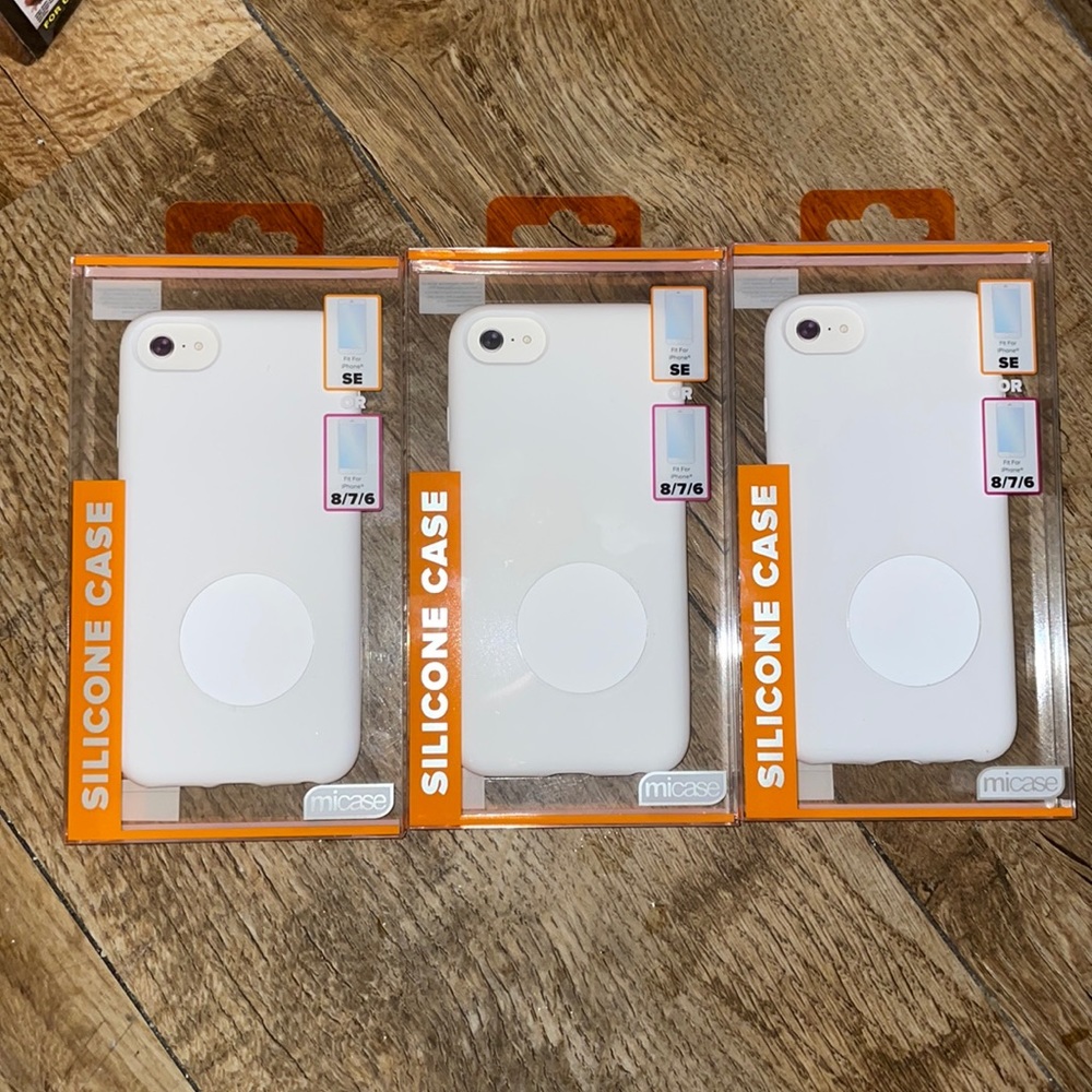 NWT Micase White Silicone IPhone Case for IPhone 8/7/6 Unisex